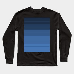 Blue Tones Stripes Long Sleeve T-Shirt